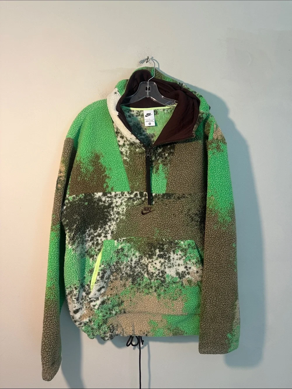 NEW Nike Sherpa Quarter Zip Pullover Fleece Sweatshirt Large Men
